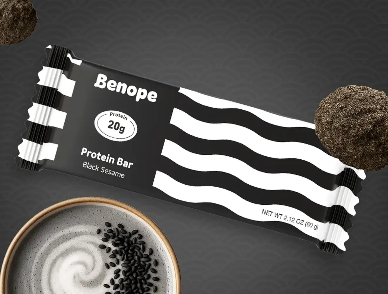 BENOPE Protein Bar (Black Sesame)
